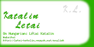 katalin letai business card